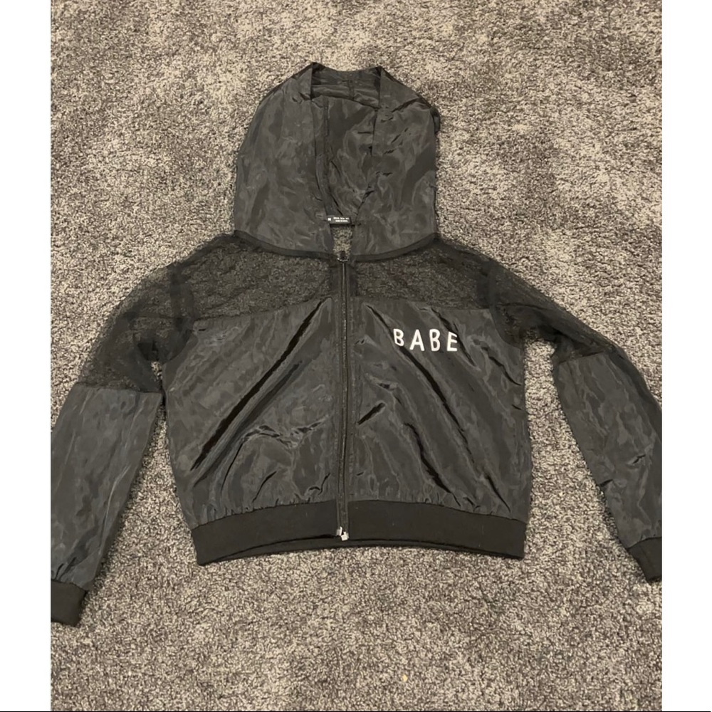“Babe” Black Sheer Jacket